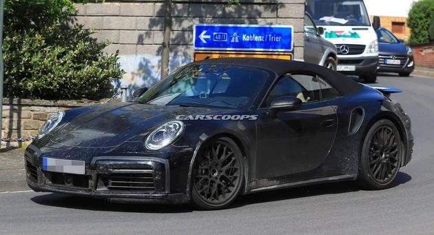 保时捷911 Turbo敞篷版谍照曝光 最大马力破600匹/2019年亮相