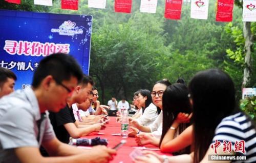 资料图:相亲对象见面会。 <a target='_blank' href='http://www.chinanews.com/'>中新社</a>记者 张勇 摄