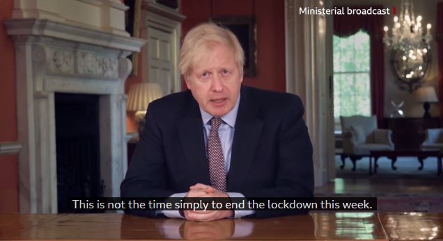 约翰逊5日发表演讲 视频截图