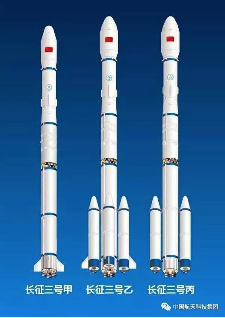 长征三号甲系列火箭构型。图源：航天科技集团