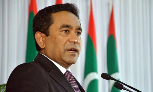 马尔代夫前总统亚明曾表示，一半以上的债务都是前任政府欠下的 图源：法新社