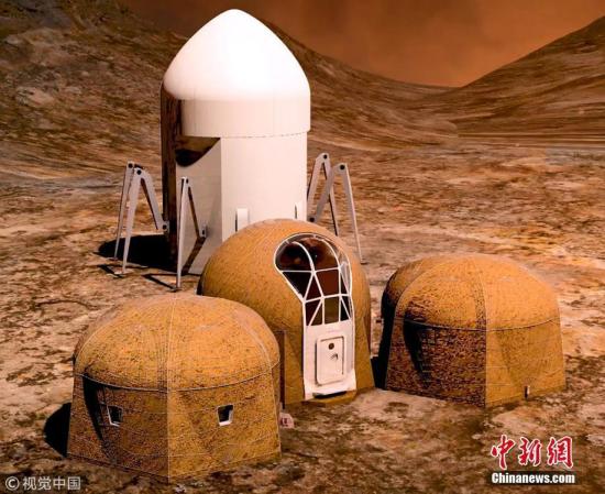 资料图：NASA举办火星住宅设计比赛入围作品图。图片来源：视觉中国