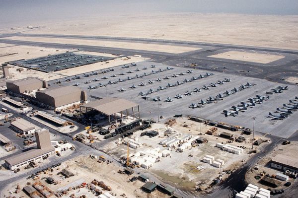 资料图片：卡塔尔乌代德空军基地是驻中东美军的最大基地之一。（图片来源于网络）