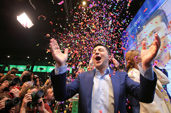 在完成对99%的选票统计后,人民公仆党候选人泽连斯基得票率为73.21%。东方IC 图