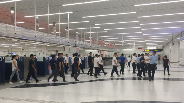 港珠澳大桥澳门边检大楼火警疏散联合演习