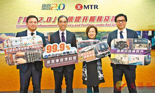 资料图：港铁人员出席2018年记者会。图片来源：香港《文汇报》/记者刘国权 摄