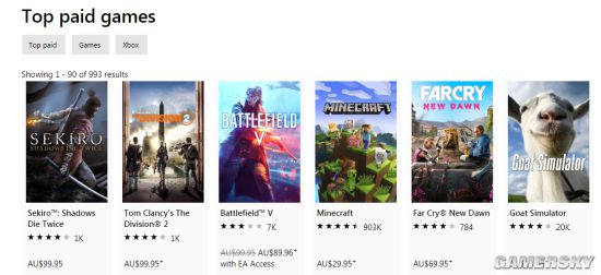 《只狼:影逝二度》表现出色 登顶多个地区Xbox数字游戏销量榜