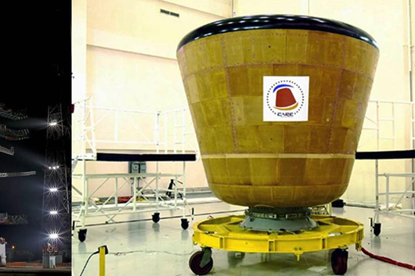 2014年，印度空间研究组织还进行了GSLV MK III火箭的首次发射试验，载荷为“大气再入实验载人舱”（CARE），这个3.7吨的CARE就是未来印度载人飞船的全尺寸返回舱。