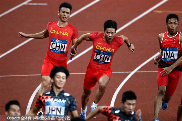 中国男子4x100米接力输给了谁?