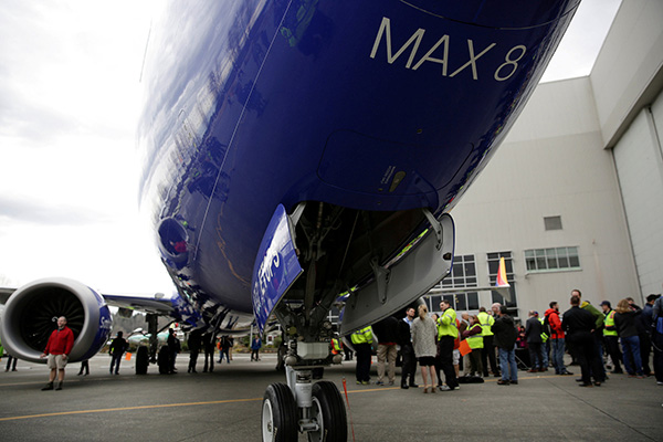 波音737 MAX。视觉中国 资料