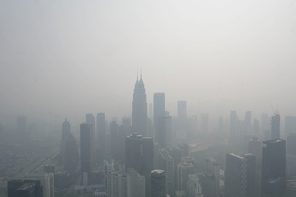 當地時間2019年9月11日,馬來西亞吉隆坡,當地霧霾嚴重。視覺中國 圖