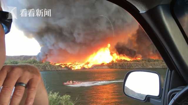 水火相容 加州现火龙卷变身水龙卷奇观