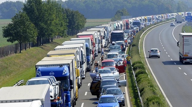 奥地利匈牙利边境的E60高速。图源：Visagrad
