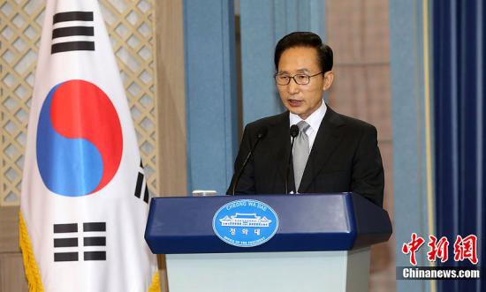 资料图:韩国前总统李明博。图片来源:CFP视觉中国