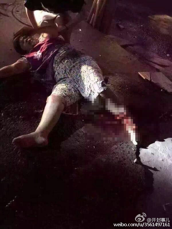 河南开封一男子毒驾连撞多人监控视频照片 男