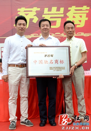 张家界茅岩莓获颁中国驰名商标|张家界|商标