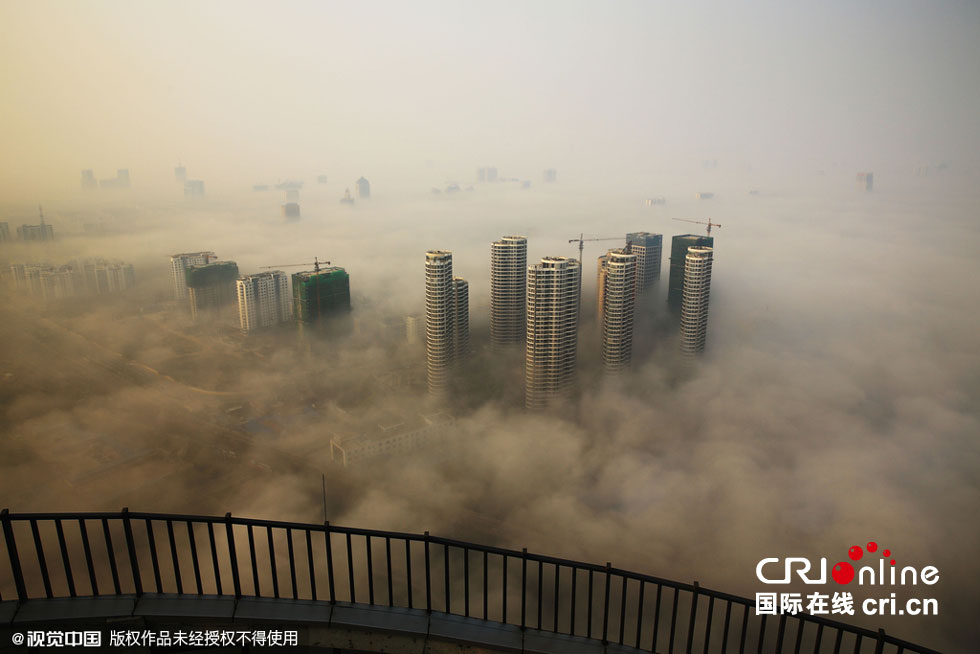 雾锁山东日照如 海市蜃楼 (高清组图)|山东日照