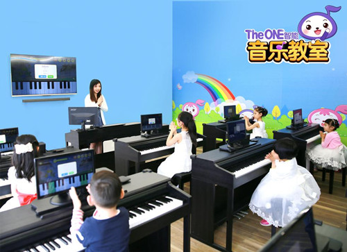 上海乐器展的未来课 一对多The ONE智能音乐