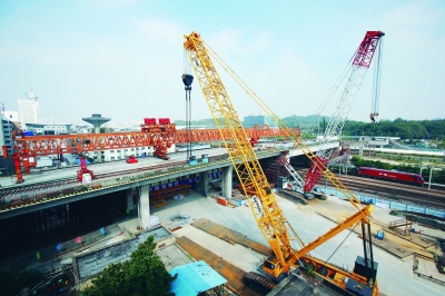 南京火车站南北广场互通架梁|南北广场|南京火