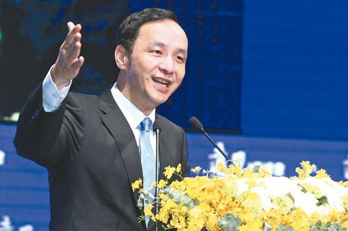 国民党2016“大选”参选人朱立伦昨天表示,他的治台理念就是“简单的力量”。 图自台湾《联合报》