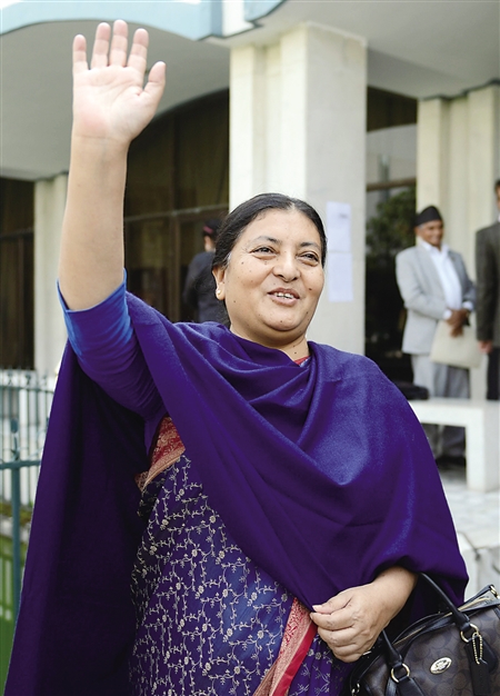  尼泊尔 迎来 首位女总统 |选举| 尼泊尔 |女总统_新