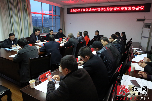 龙山县政协督办加强校外辅导机构管理重点提