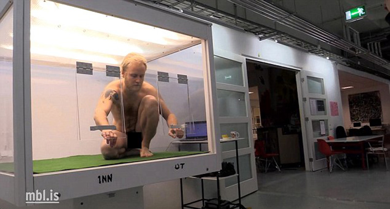 冰岛大学生将在玻璃柜中全裸生活7天 网上直播