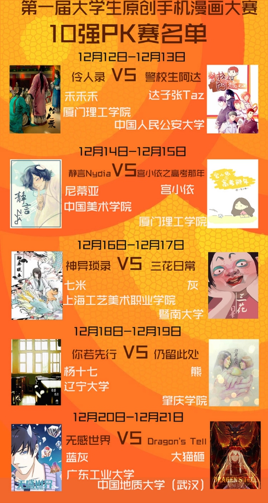 手机漫画排行_首届大学生原创手机漫画大赛十强名单出炉