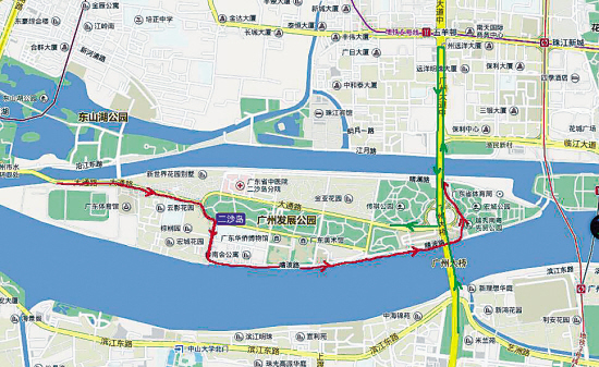 下月2日起二沙岛上广州大桥要走晴波路_新浪新闻