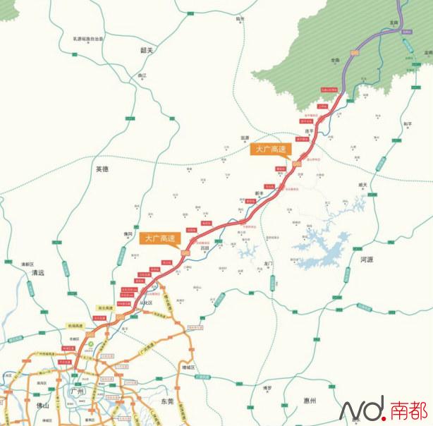 大广高速粤境段通车 广州2个半小时到江西