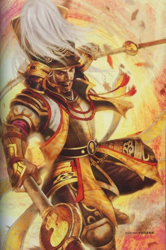 多图预警! 《战国无双》系列武将原画合集_攻