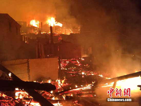 贵州剑河温泉村发生一起寨火