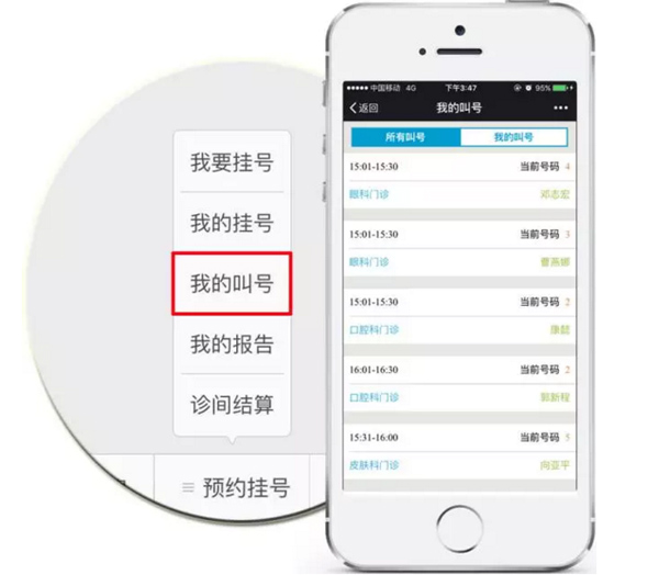 图解:湘雅三医院微信预约挂号缴费查报告如此