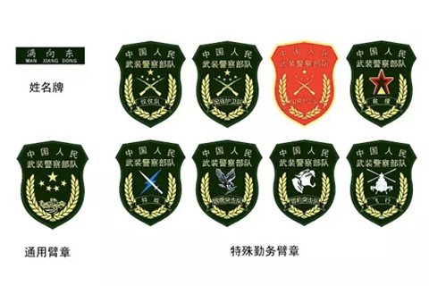 武警部队更换新式标志服饰