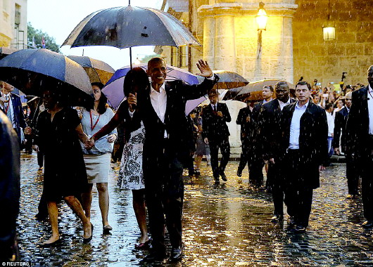 美国总统走上古巴街头