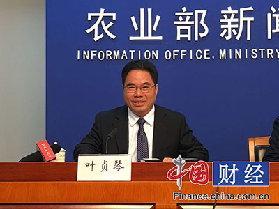 农业部办公厅主任叶贞琴中国网财经 张少雷摄