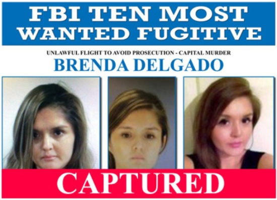 FBI十大通缉犯名单唯一女逃犯落网 曾买凶杀情