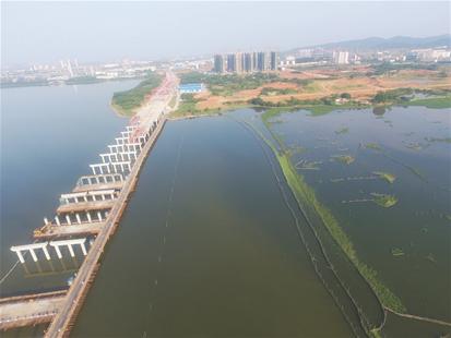 图文:南四环线工程不伤汤逊湖|环线|工程|搅拌站