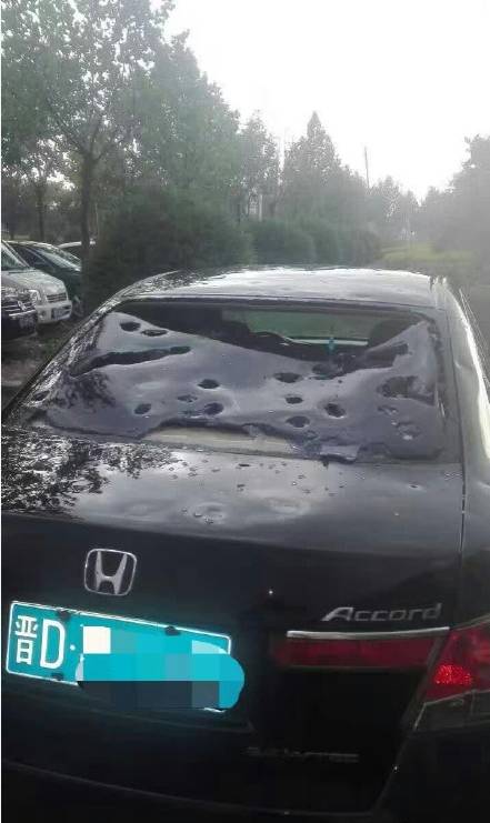 下冰雹,车主再看到爱车直接哭晕在厕所