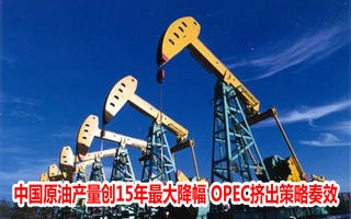 中国原油产量创15年最大降幅 OPEC挤出策略