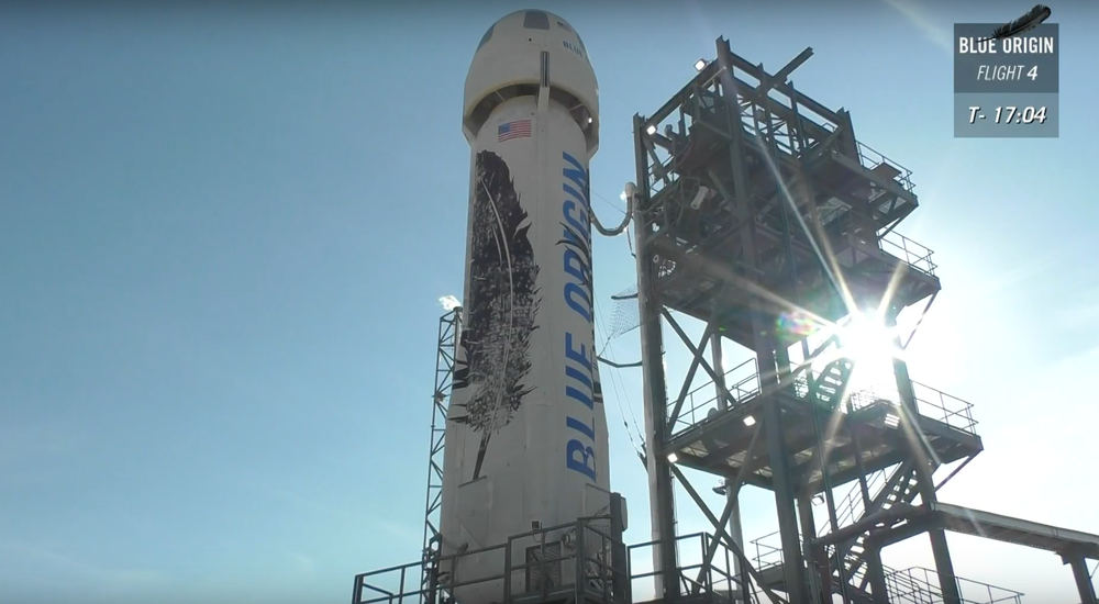 蓝色起源首次直播火箭回收 向SpaceX宣战?|火