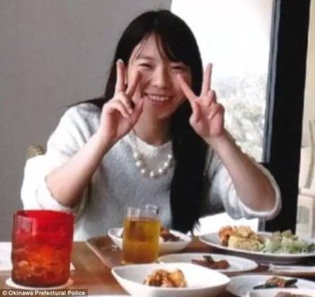 遇害的冲绳女子岛袋里奈生前照片。