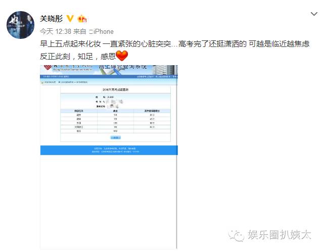 关晓彤高考分数超本科线206分！颜美腿长还是学霸，国民闺女要上天啊！
