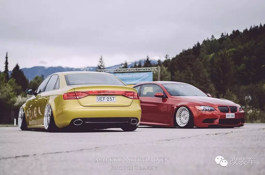 低趴好胚子,金发美女的奥迪A4改装案例