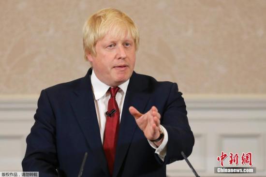 资料图：伦敦前市长、英国外相鲍里斯·约翰逊。