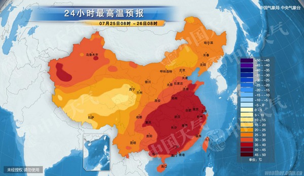 上海杭州等突破40℃ 南方高温月底前难解|高温