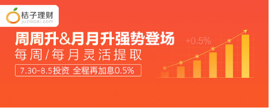 灵活变现+阶梯加息 桔子理财新品周周升月月