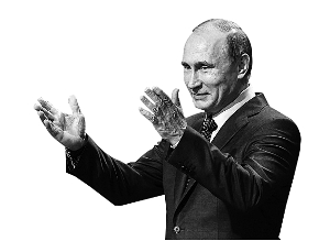 美国共和党总统候选人唐纳德·特朗（左）普曾多次赞赏俄罗斯总统弗拉基米尔·普京（下）。