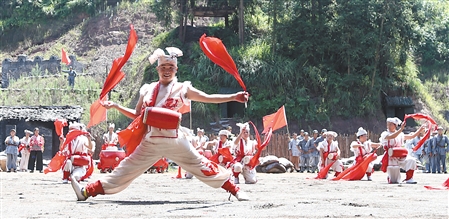 血战到底 南川实景演出还原川军抗战|抗战|实景