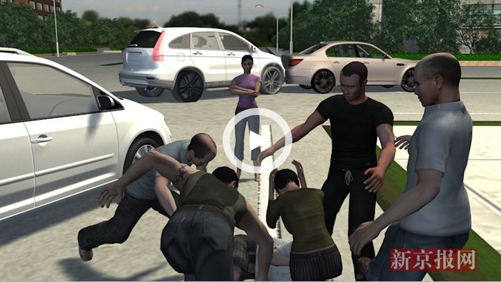 3D:宝马女被追尾叫人打伤车主全家 称上面有局